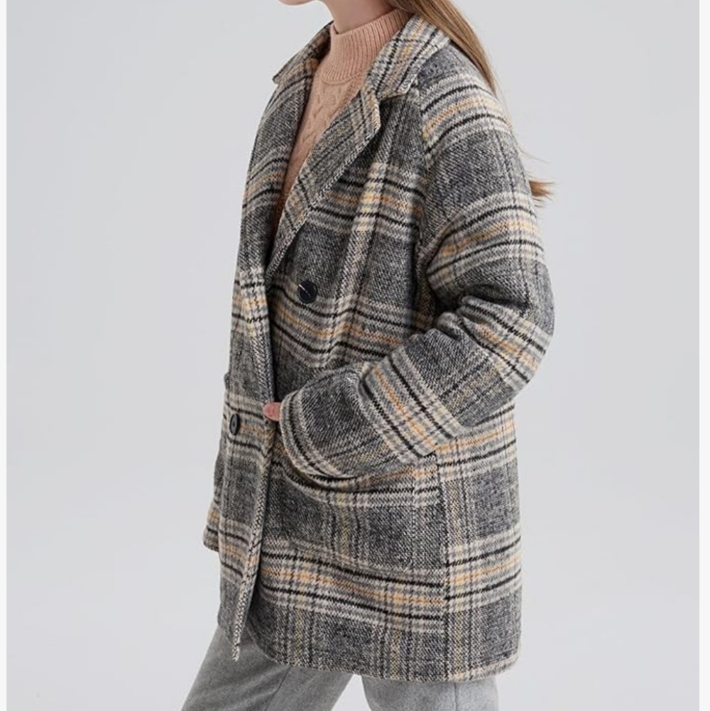 Maoo Garden Girls' Plaid Peacoat